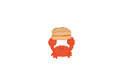 Crab Sticker by Allie the Ellie