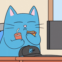 Cat Eating GIF