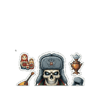 Halloween Skull Sticker
