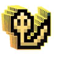 donaldzee__ happy pixelart doodle snake Sticker