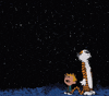 Calvin And Hobbes Stars GIF