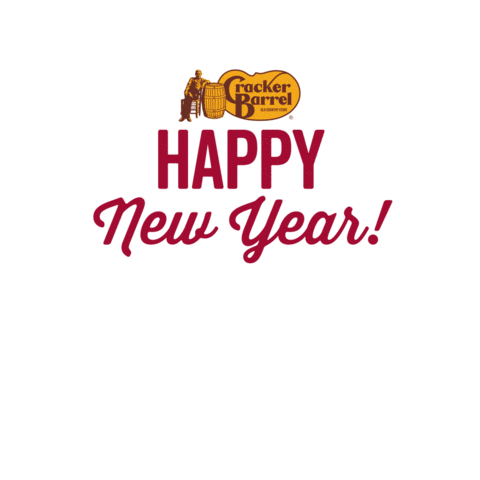 Happy New Year Cheers Sticker by Cracker Barrel
