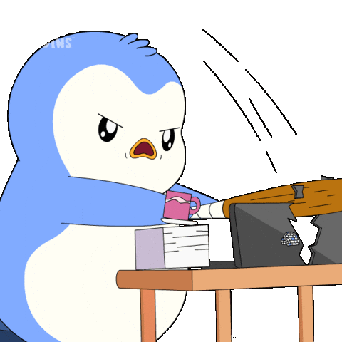 Angry Work Sticker by Pudgy Penguins
