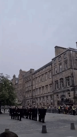 Mourners Line Edinburgh Streets as Queen's Funeral Cortege Passes Through