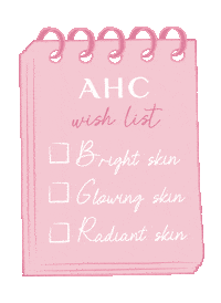 ahc_global pink skincare bright glowing Sticker