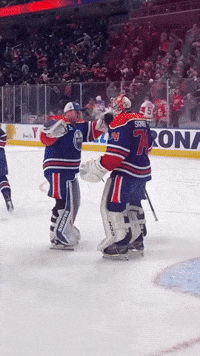 Edmonton Oilers Goalie Hug GIF