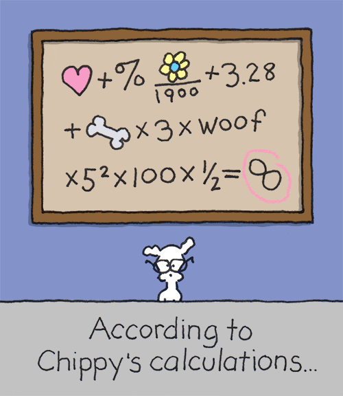 i love you math GIF by Chippy the dog