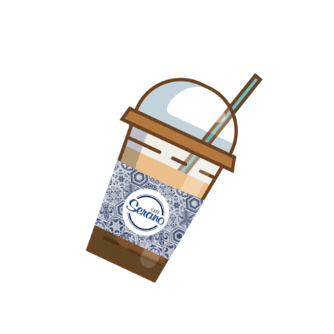 CafeSerano giphyupload iced coffee frappe cold coffee Sticker
