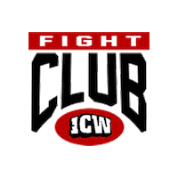 InsaneWrestling logo fight club icw fight club logo Sticker
