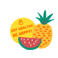 healthylivingmarket happy healthy fruit sunshine Sticker