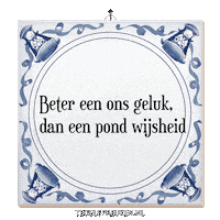 Wijsheid Spreuk Sticker by Tegelspreuken.nl