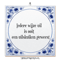 Wijsheid Spreuk Sticker by Tegelspreuken.nl
