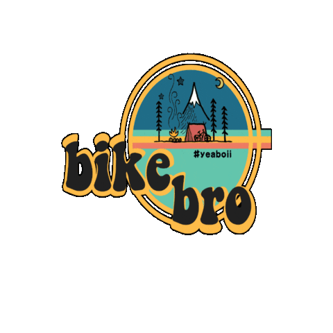 bike_bro camping camp mtb downhill Sticker