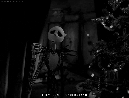 black and white nighmare before christmas GIF