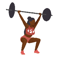 Lifting Weights Woman Sticker by Fitness Town