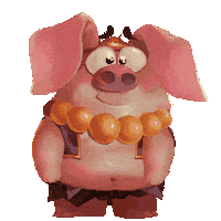 Pig Blushing Sticker by Magic Design Studios