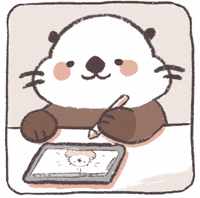 jeanadraws drawing doodle otter procreate GIF