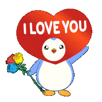 I Love You Heart Sticker by Pudgy Penguins