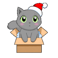 Cat Christmas Sticker