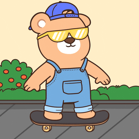 Skating Teddy Bear GIF by BEARISH