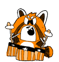 Red Panda Rock Sticker