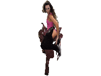 LorenaLeigh mermaid cowgirl lorena saddle Sticker