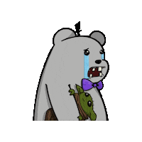 Sad Nft Sticker by SuperRareBears
