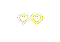 yuruneon heart neon メガネ レトロ Sticker