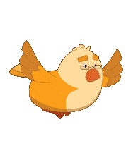 Flying Yellow Bird Sticker by Dumela