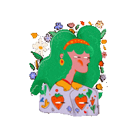 ParisInSydney heart design green weird Sticker