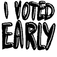 Vote Early Election 2020 Sticker by Mike Perry Studio