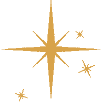 Gold Star Christmas Sticker