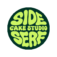 sideserfcakes logo sideserf sideserf cakes sideserf cake studio logo Sticker