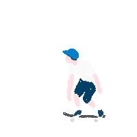 skate skateboard Sticker by Studio Dyn