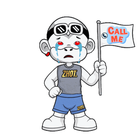 Sad Call Me Sticker by Zhot