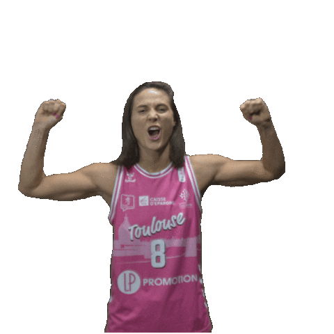 Basketball Celebrating Sticker by toulouse metropole basket