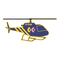 coconutcartel trip flight helicopter aviation Sticker