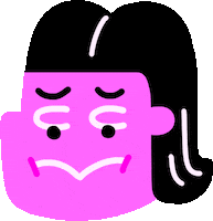 Sad Character Sticker