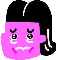 Sad Character Sticker