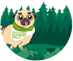 MittlererSchwarzwald dog running emma pup Sticker