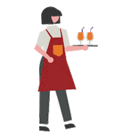 Gastro Kellner Sticker by Minijob-Zentrale