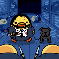 digitalducks john wick stabby quacks cartoon duck GIF