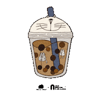 Happy Bubble Tea Sticker by CREATIVEXPOTW