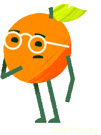 foodfactsdotorg orange thinking think orlando Sticker