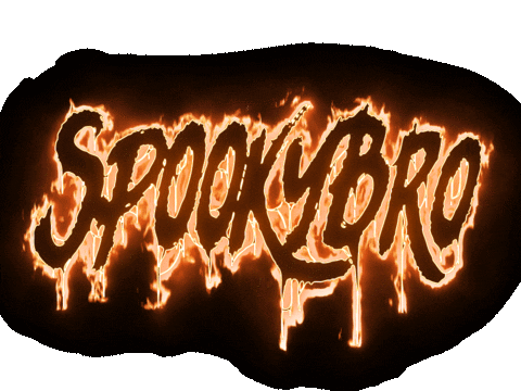 Spookybro giphyupload fire text spooky Sticker