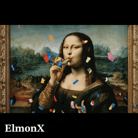 Mona Lisa Party GIF by ElmonX