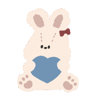 Heart Rabbit Sticker