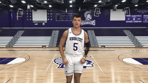 Basketball Warriors GIF by WinonaStateATH
