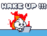 Angry Wake Up Sticker by Potatozzz by 9GAG