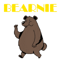 blackbearclo bear clothing black bear street wear Sticker